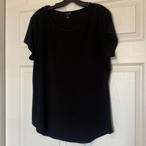 CUTE ROZ and ALI BLACK BLOUSE SHORT SLEEVE XL